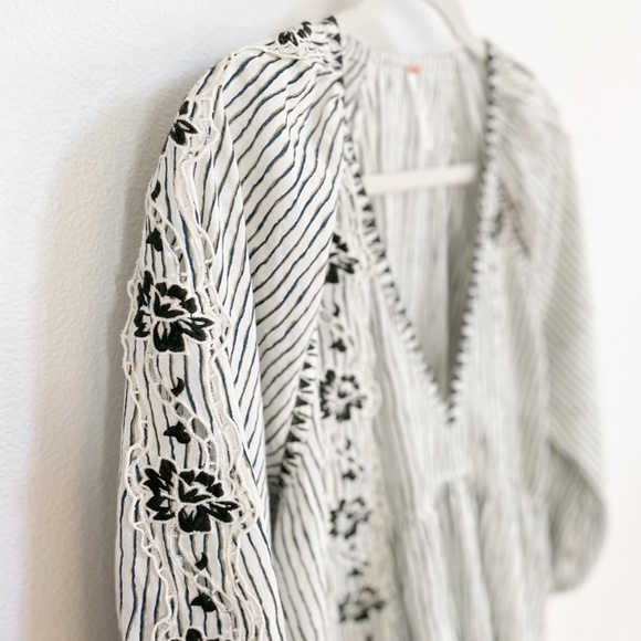 Free People Striped Floral Tunic Top - Picture 3 of 4